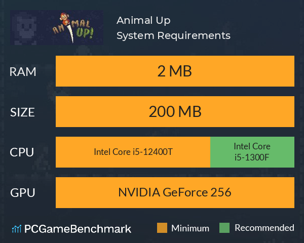 Animal Up! System Requirements PC Graph - Can I Run Animal Up!