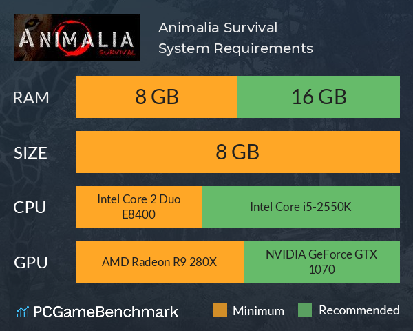 Animalia Survival System Requirements PC Graph - Can I Run Animalia Survival
