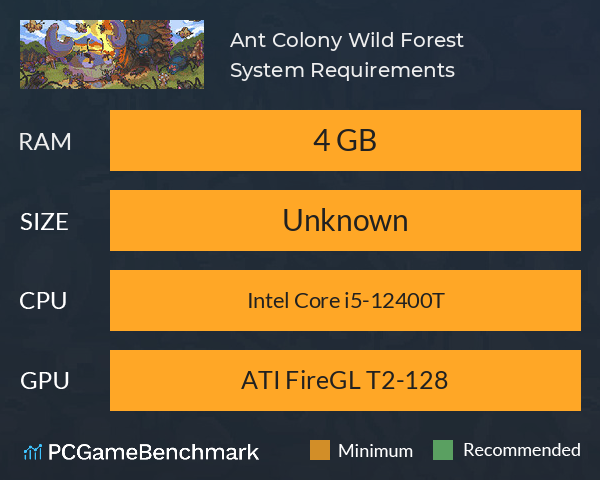 Ant Colony: Wild Forest System Requirements PC Graph - Can I Run Ant Colony: Wild Forest Ant Colony: Wild Forest System Requirements PC Graph - Can I Run Ant Colony: Wild Forest