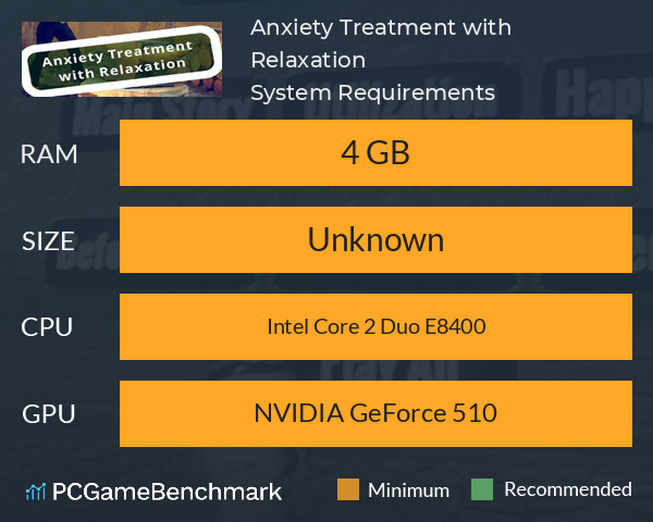 Anxiety Treatment with Relaxation System Requirements PC Graph - Can I Run Anxiety Treatment with Relaxation Anxiety Treatment with Relaxation System Requirements PC Graph - Can I Run Anxiety Treatment with Relaxation