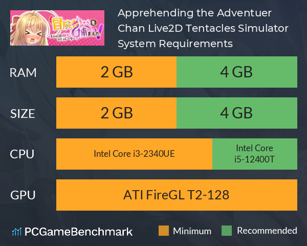 Apprehending the Adventuer Chan! ~Live2D Tentacles Simulator~ System Requirements PC Graph - Can I Run Apprehending the Adventuer Chan! ~Live2D Tentacles Simulator~ Apprehending the Adventuer Chan! ~Live2D Tentacles Simulator~ System Requirements PC Graph - Can I Run Apprehending the Adventuer Chan! ~Live2D Tentacles Simulator~