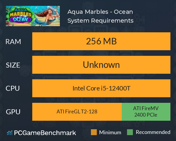 Aqua Marbles - Ocean System Requirements PC Graph - Can I Run Aqua Marbles - Ocean