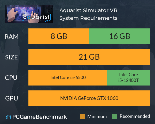 Aquarist Simulator VR System Requirements PC Graph - Can I Run Aquarist Simulator VR Aquarist Simulator VR System Requirements PC Graph - Can I Run Aquarist Simulator VR