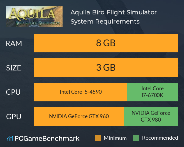 Aquila Bird Flight Simulator System Requirements PC Graph - Can I Run Aquila Bird Flight Simulator Aquila Bird Flight Simulator System Requirements PC Graph - Can I Run Aquila Bird Flight Simulator