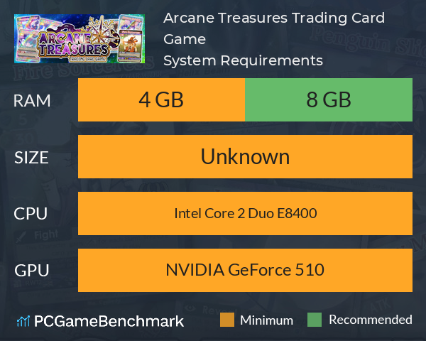 Arcane Treasures: Trading Card Game System Requirements PC Graph - Can I Run Arcane Treasures: Trading Card Game