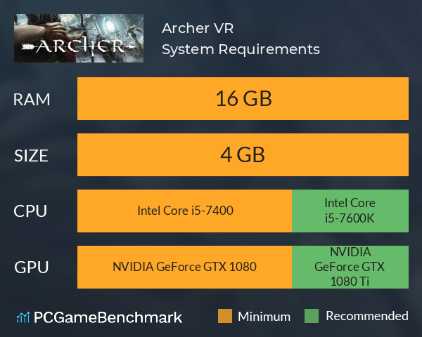 Archer VR System Requirements PC Graph - Can I Run Archer VR Archer VR System Requirements PC Graph - Can I Run Archer VR