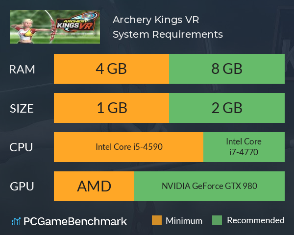 Archery Kings VR System Requirements PC Graph - Can I Run Archery Kings VR Archery Kings VR System Requirements PC Graph - Can I Run Archery Kings VR