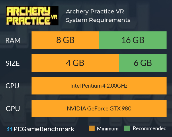 Archery Practice VR System Requirements PC Graph - Can I Run Archery Practice VR