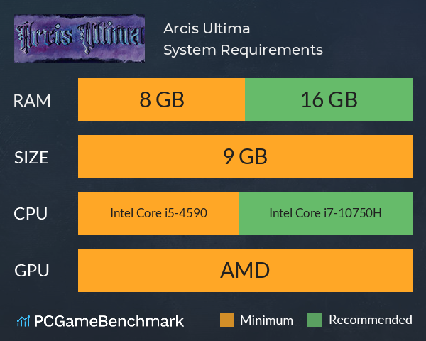 Arcis Ultima System Requirements PC Graph - Can I Run Arcis Ultima