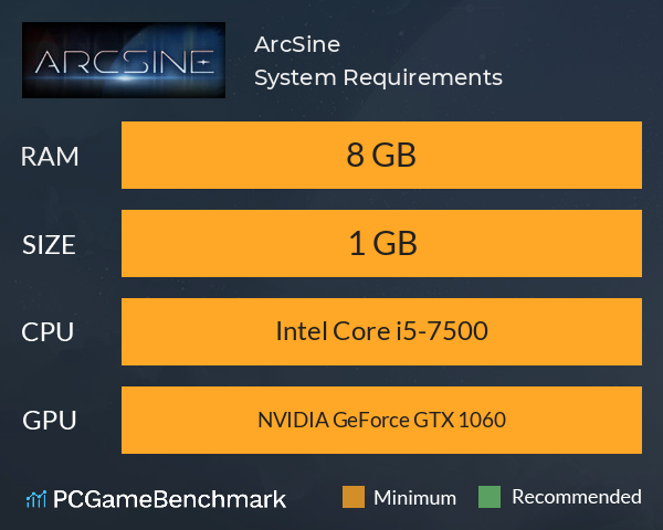 ArcSine System Requirements PC Graph - Can I Run ArcSine ArcSine System Requirements PC Graph - Can I Run ArcSine