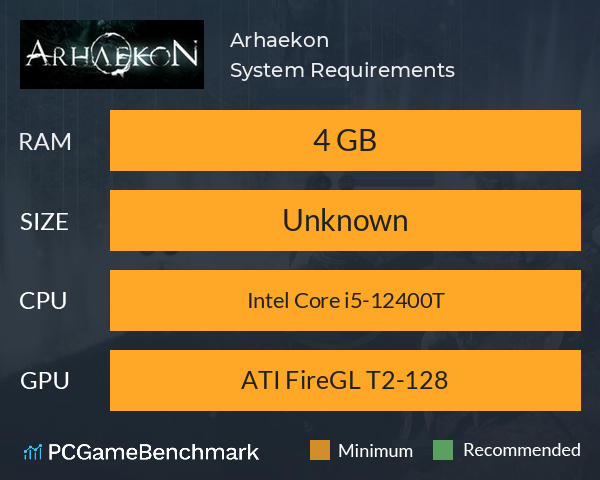 Arhaekon System Requirements PC Graph - Can I Run Arhaekon Arhaekon System Requirements PC Graph - Can I Run Arhaekon