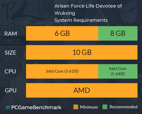 Arisen Force: Life Devotee of Wukong System Requirements PC Graph - Can I Run Arisen Force: Life Devotee of Wukong Arisen Force: Life Devotee of Wukong System Requirements PC Graph - Can I Run Arisen Force: Life Devotee of Wukong