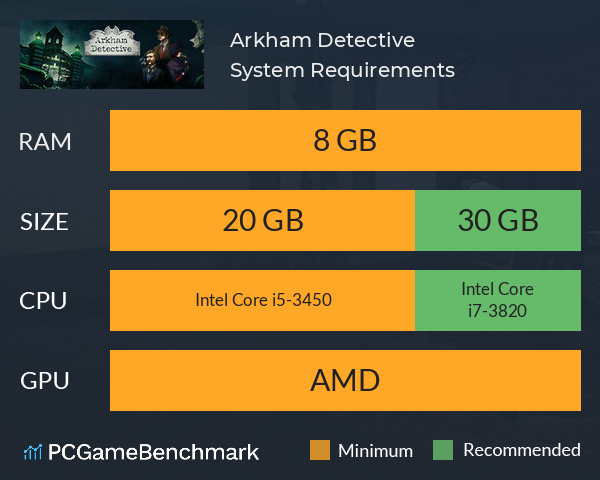 Arkham Detective System Requirements PC Graph - Can I Run Arkham Detective