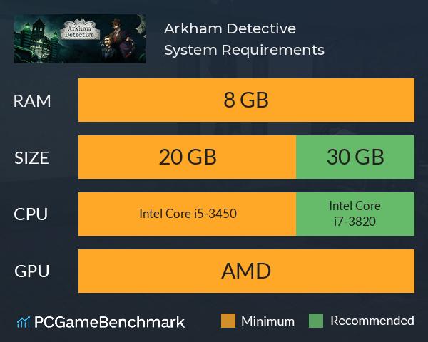 Arkham Detective System Requirements PC Graph - Can I Run Arkham Detective Arkham Detective System Requirements PC Graph - Can I Run Arkham Detective