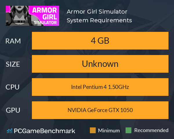 Armor Girl Simulator System Requirements PC Graph - Can I Run Armor Girl Simulator Armor Girl Simulator System Requirements PC Graph - Can I Run Armor Girl Simulator