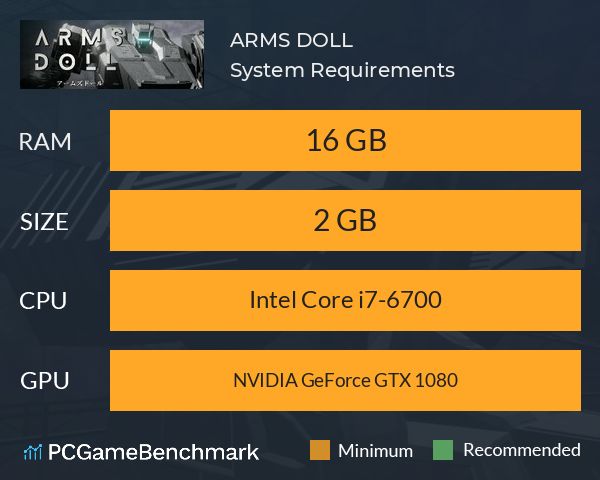ARMS DOLL System Requirements PC Graph - Can I Run ARMS DOLL ARMS DOLL System Requirements PC Graph - Can I Run ARMS DOLL