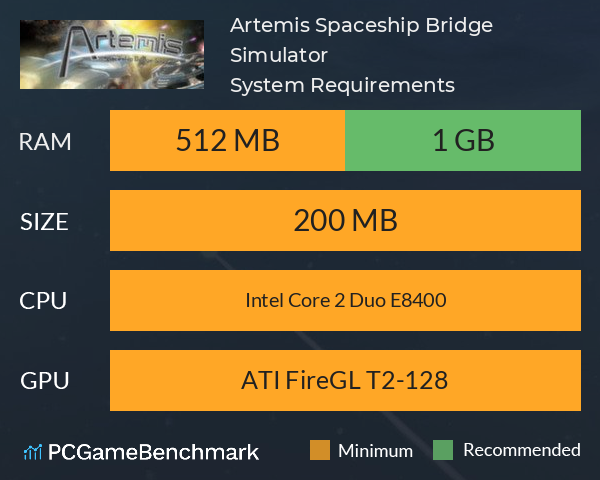Artemis Spaceship Bridge Simulator System Requirements PC Graph - Can I Run Artemis Spaceship Bridge Simulator Artemis Spaceship Bridge Simulator System Requirements PC Graph - Can I Run Artemis Spaceship Bridge Simulator
