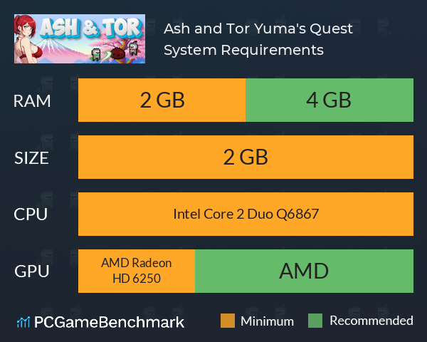 Ash and Tor: Yuma's Quest System Requirements PC Graph - Can I Run Ash and Tor: Yuma's Quest Ash and Tor: Yuma's Quest System Requirements PC Graph - Can I Run Ash and Tor: Yuma's Quest