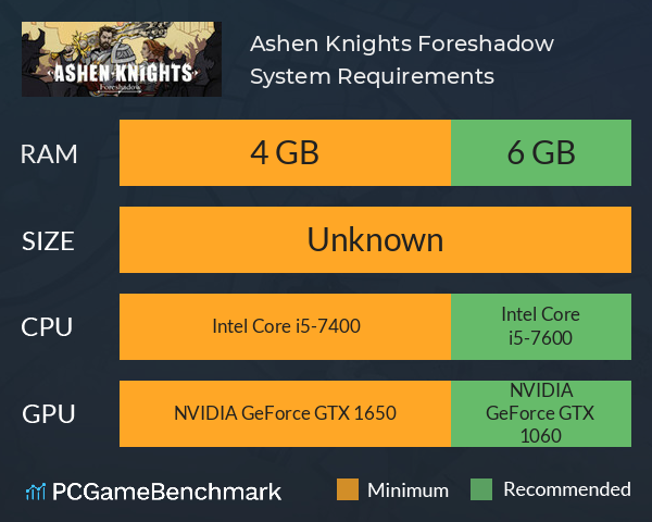 Ashen Knights: Foreshadow System Requirements PC Graph - Can I Run Ashen Knights: Foreshadow