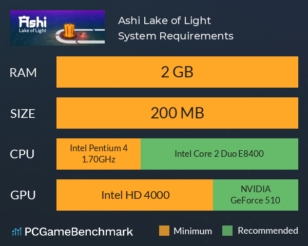 Ashi: Lake of Light System Requirements PC Graph - Can I Run Ashi: Lake of Light Ashi: Lake of Light System Requirements PC Graph - Can I Run Ashi: Lake of Light