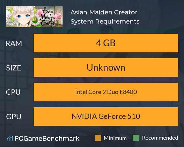 Asian Maiden Creator System Requirements PC Graph - Can I Run Asian Maiden Creator Asian Maiden Creator System Requirements PC Graph - Can I Run Asian Maiden Creator