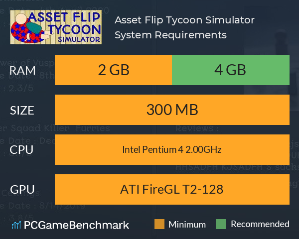 Asset Flip Tycoon Simulator System Requirements PC Graph - Can I Run Asset Flip Tycoon Simulator