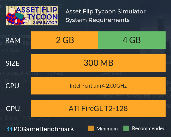 Asset Flip Tycoon Simulator System Requirements PC Graph - Can I Run Asset Flip Tycoon Simulator Asset Flip Tycoon Simulator System Requirements PC Graph - Can I Run Asset Flip Tycoon Simulator