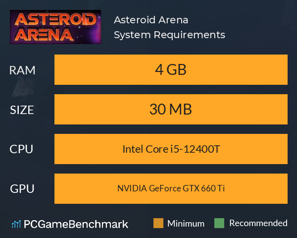 Asteroid Arena System Requirements PC Graph - Can I Run Asteroid Arena Asteroid Arena System Requirements PC Graph - Can I Run Asteroid Arena