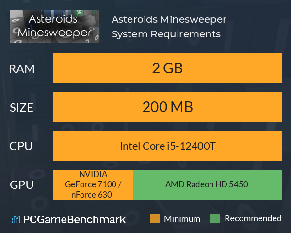Asteroids Minesweeper System Requirements PC Graph - Can I Run Asteroids Minesweeper Asteroids Minesweeper System Requirements PC Graph - Can I Run Asteroids Minesweeper