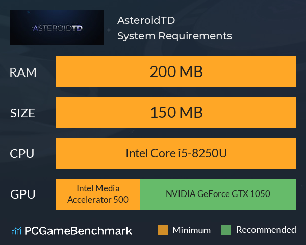AsteroidTD System Requirements PC Graph - Can I Run AsteroidTD AsteroidTD System Requirements PC Graph - Can I Run AsteroidTD