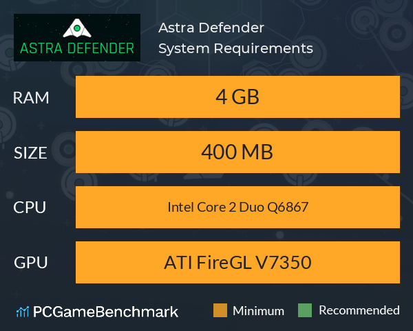 Astra Defender System Requirements PC Graph - Can I Run Astra Defender