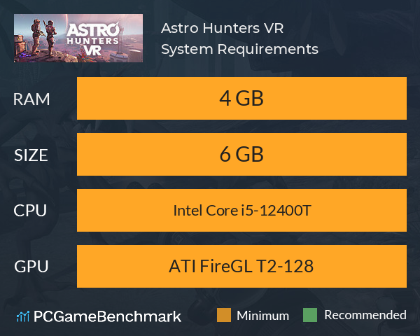 Astro Hunters VR System Requirements PC Graph - Can I Run Astro Hunters VR