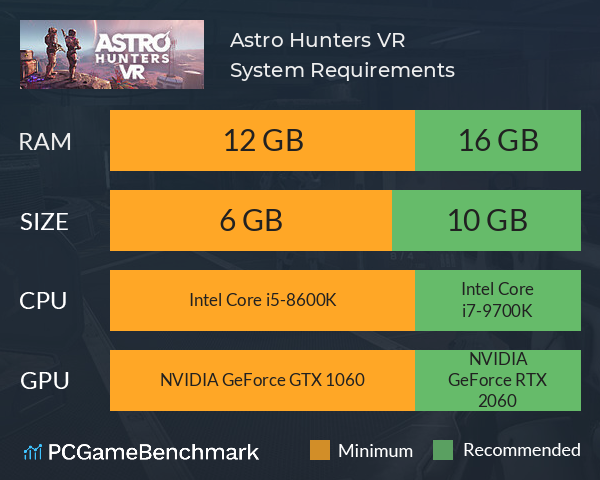 Astro Hunters VR System Requirements PC Graph - Can I Run Astro Hunters VR