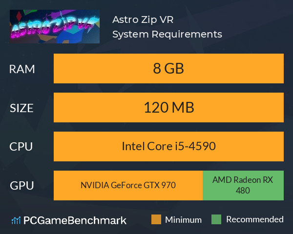 Astro Zip VR System Requirements PC Graph - Can I Run Astro Zip VR