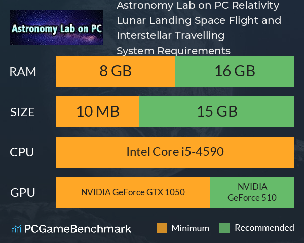 Astronomy Lab on PC: Relativity, Lunar Landing, Space Flight, and Interstellar Travelling System Requirements PC Graph - Can I Run Astronomy Lab on PC: Relativity, Lunar Landing, Space Flight, and Interstellar Travelling Astronomy Lab on PC: Relativity, Lunar Landing, Space Flight, and Interstellar Travelling System Requirements PC Graph - Can I Run Astronomy Lab on PC: Relativity, Lunar Landing, Space Flight, and Interstellar Travelling