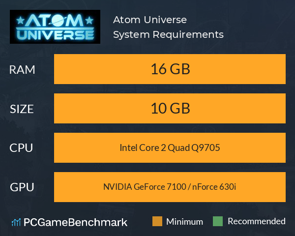 Atom Universe System Requirements PC Graph - Can I Run Atom Universe