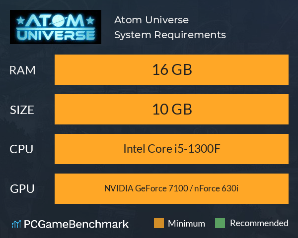 Atom Universe System Requirements PC Graph - Can I Run Atom Universe Atom Universe System Requirements PC Graph - Can I Run Atom Universe