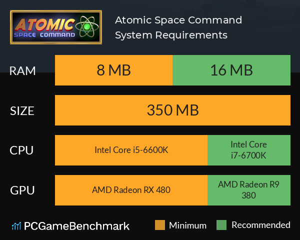 Atomic Space Command System Requirements PC Graph - Can I Run Atomic Space Command