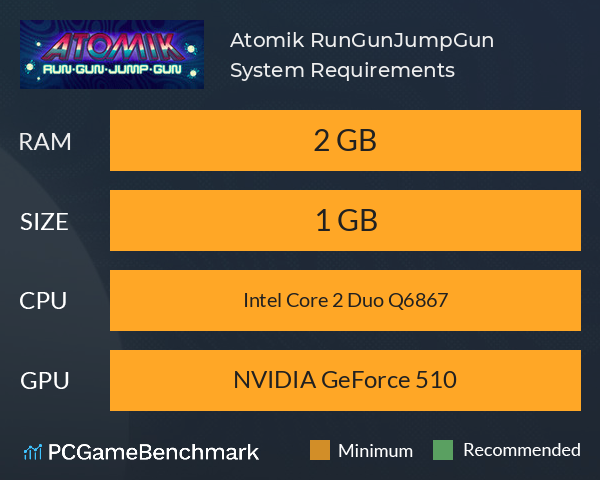 Atomik: RunGunJumpGun System Requirements PC Graph - Can I Run Atomik: RunGunJumpGun Atomik: RunGunJumpGun System Requirements PC Graph - Can I Run Atomik: RunGunJumpGun