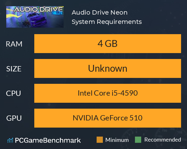 Audio Drive Neon System Requirements PC Graph - Can I Run Audio Drive Neon