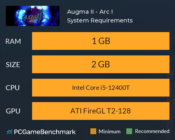 Augma II - Arc I System Requirements PC Graph - Can I Run Augma II - Arc I Augma II - Arc I System Requirements PC Graph - Can I Run Augma II - Arc I