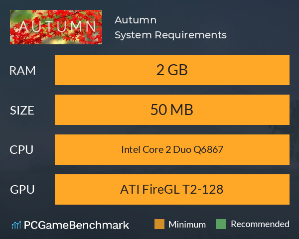 Autumn System Requirements PC Graph - Can I Run Autumn