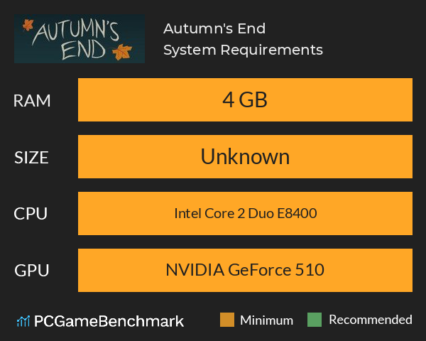 Autumn's End System Requirements PC Graph - Can I Run Autumn's End