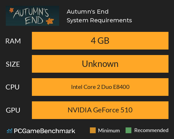 Autumn's End System Requirements PC Graph - Can I Run Autumn's End Autumn's End System Requirements PC Graph - Can I Run Autumn's End