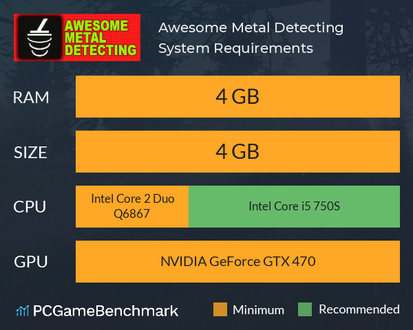 Awesome Metal Detecting System Requirements PC Graph - Can I Run Awesome Metal Detecting