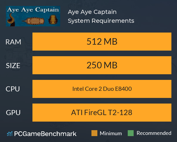 Aye Aye, Captain System Requirements PC Graph - Can I Run Aye Aye, Captain Aye Aye, Captain System Requirements PC Graph - Can I Run Aye Aye, Captain