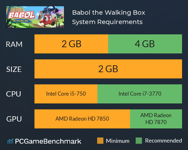 Babol the Walking Box System Requirements PC Graph - Can I Run Babol the Walking Box