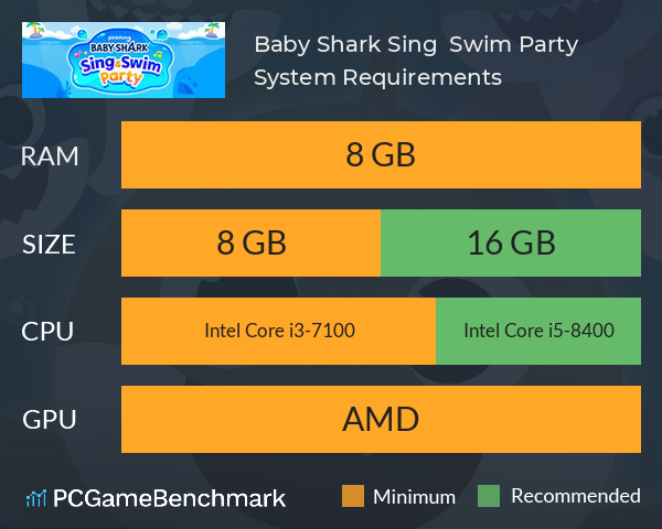 Baby Shark™: Sing & Swim Party System Requirements - Can I Run It? -  PCGameBenchmark