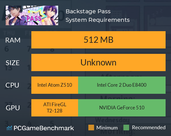 Backstage Pass System Requirements PC Graph - Can I Run Backstage Pass