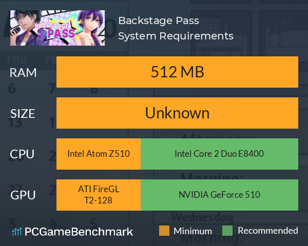 Backstage Pass System Requirements PC Graph - Can I Run Backstage Pass Backstage Pass System Requirements PC Graph - Can I Run Backstage Pass